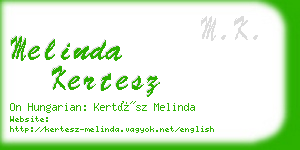 melinda kertesz business card